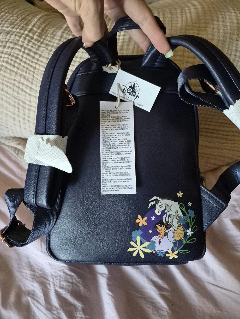 NWT Disney Parks Loungefly Louisa From Encanto Navy Floral Mini Backpack